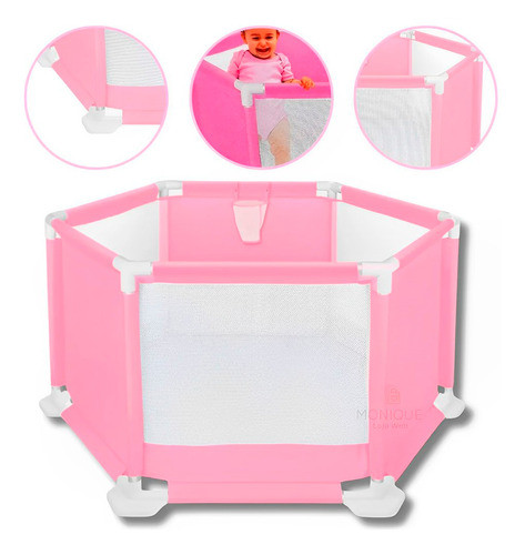 Cercadinho Bebê Infantil Chiqueirinho Criança Menina 1