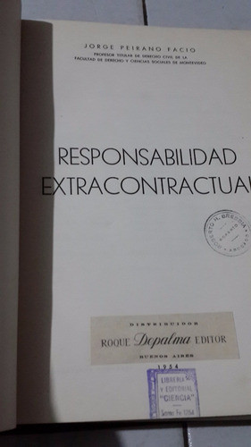 Resp Extracontractual Peirano Facio 1954 Antiguo Obsequio 1