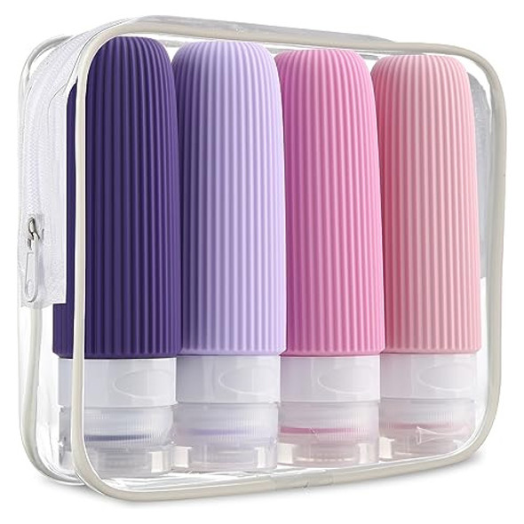 Botellas De Viaje Silicona Para Articulos De Tocador X4 - P 0