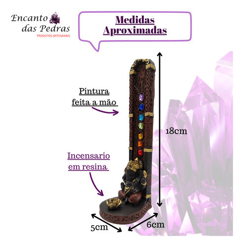 Incensário 7 Chakras Ganesha - Coroa Pontuda 1