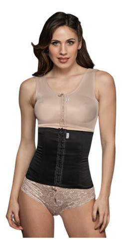 Cinta Abdom Cinturita Long Renda 12 Barbatana Preta - Xpp 0