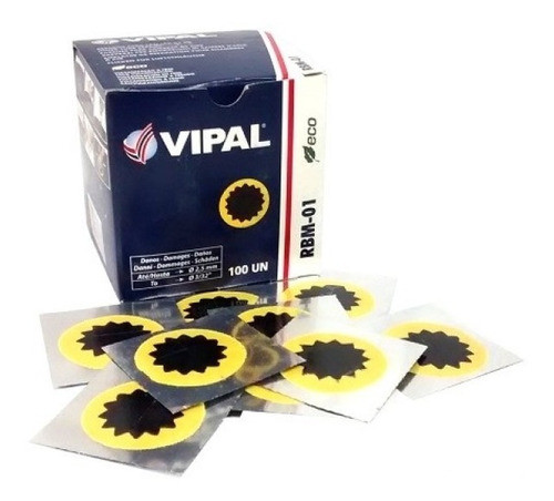 Remendo Rbm 01 Vipal 25 Mm Cx C/ 100 Pçs Uso Bike Moto 0