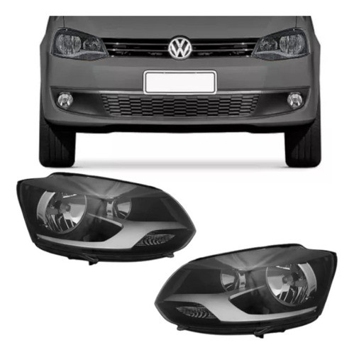 Par Farol Fox Spacefox 2011 2012 À 2014 Mascara Negra Duplo 0