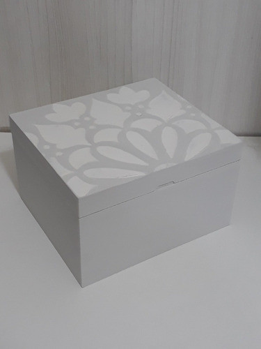 Caja De Te De Madera 2 Divisiones Pintada A Mano 1