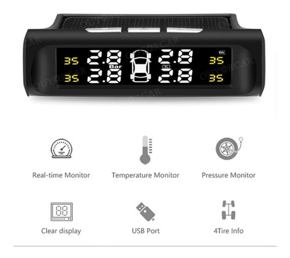 Monitoreo Tpms Presión Y Temp Llantas Neumáticos Auto Pickup 1