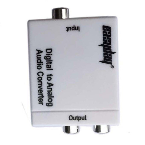 Blanco Toslink Óptico Digital Coaxial Adaptador Conversor De 1