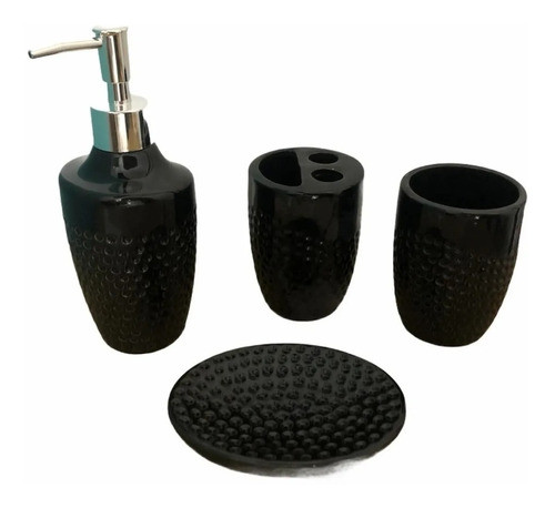 Set 4 Piezas Para Baño En Cerámica Cosmo´s Hogar 0