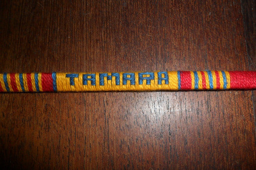 Tamara Nombre Pulsera Tejido Retro Vintage Hilo Futbol 1