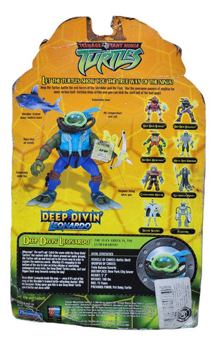 Figura Tortuga Ninja Leonardo Deep Divin' Año 2004 1