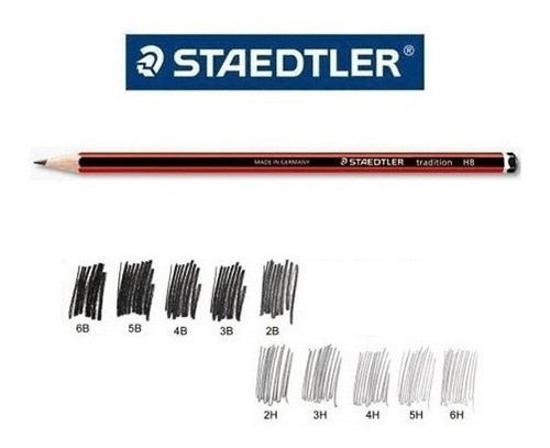 Lapices Staedtler Tradition Grafitos Graduados 2b Pack X5 1