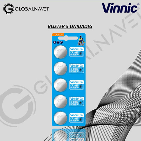 100 Pilas Boton Cr2032 Vinnic Blister Litio Distribuidora 1