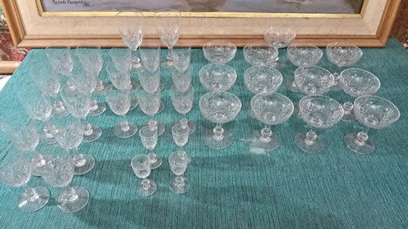 Juego De Copas De Cristal Tallado Francés. No Envío 1