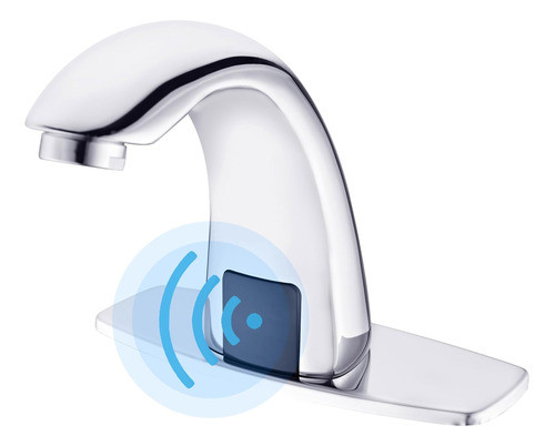 Grifo De Baño Automático Cromo Con Placa De Cobertura 0