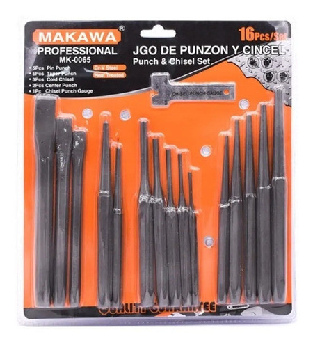 Juego 16pz De Punzon Y Cincel Makawa Mk-0065 - Tyt 0