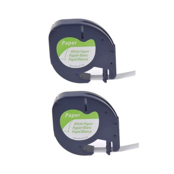 2pk Papel Etiqueta Cinta Para Dymo Letra Tag Plus Lt100t Lt 0