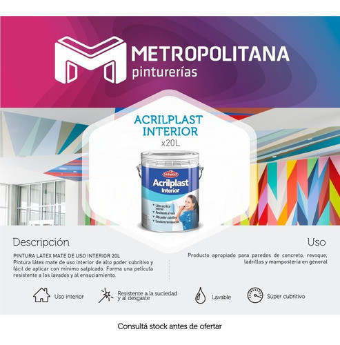Látex Acrilplast Interior Protección Superficies | 20l 1