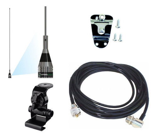 Antena Movel Vhf Onda 1/4 Cabo S P Mala S Ptt  Brinde Ap0186 0