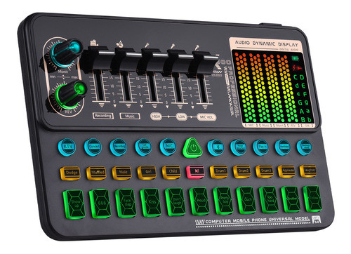 Placa De Som Ao Vivo Portátil Sk500 Voice Changer Dispositiv 0