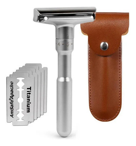 Maquina De Afeitar Clasica  Regulable Estilo Futur Con Funda 0