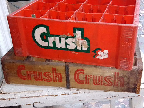 Antiguos Cajones Gaseosa Madera Plástico Colección X Unidad 1