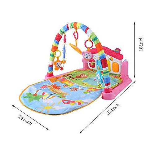 Patada Del Bebé Christoy Y Colchoneta De Juego En El Gimnasi 1