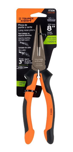 Pinzas Punta 1/2 Caña 20 Cm Comfort Grip T203-8x Truper 0