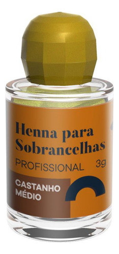 Henna Para Sobrancelha Della E Delle 3g Castanho Médio 1