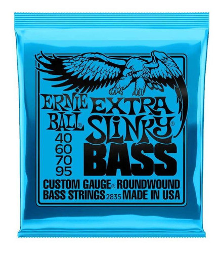 Encordoamento Baixo 4 Cordas Ernie Ball 040 Extra 2835 0