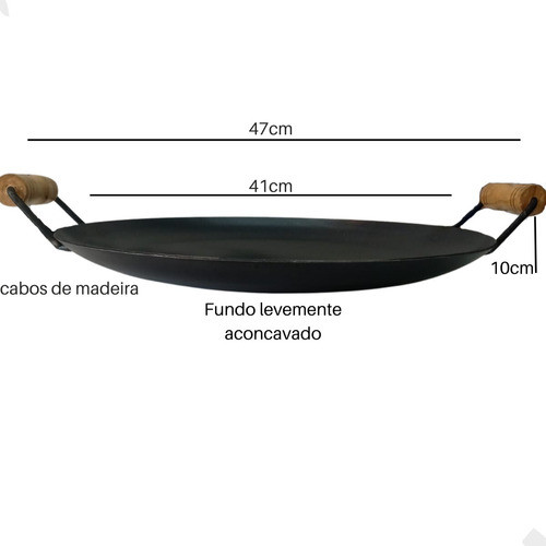 Tacho Disco De Arado C/ Tampa Porções Em Geral 41cm Puro Aço 1