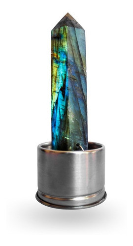 Obelisco Labradorita Para Botella Elixir Cristal 0