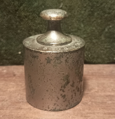 Antigua Pesa De Bronce 500g. Sellada. 1