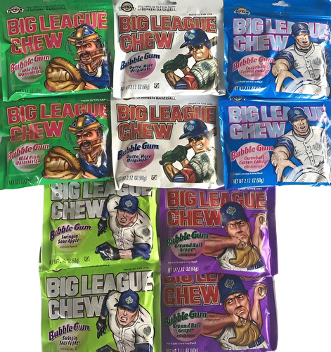 Big League Chew Bubble Gum Variedad Pack 5 Sabores/10 Cuenta 0