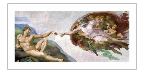 Lamina Fine Art La Creación De Adán Miguel Angel Myc 110x55 0