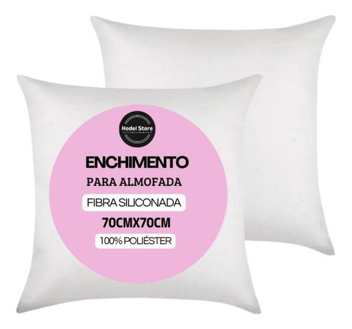 Kit Recheio De Almofada Quadrada 70cm Com 2 Unidades Grande 1