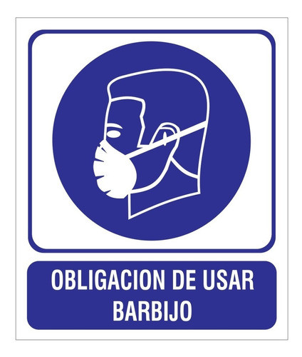 Cartel Obligación Usar Barbijo 22x26 Alto Impacto 0