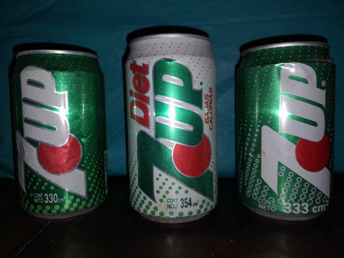 Lote 3 Latas De ** Seven Up **  Diferentes Años '90 0