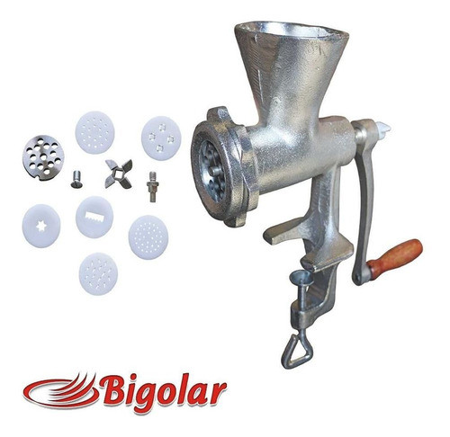 Moedor De Carne/ Pimenta Caseiro Antigo Manual Ferro Fundido 0