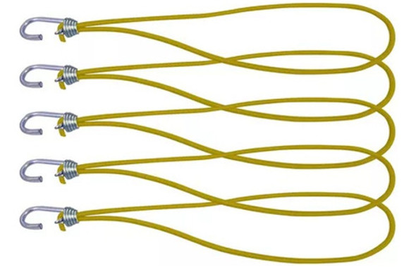 50 Gancho Extensor Elastico Corda Amarelo Para Lona Caminhão 0