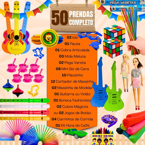 Kit 50 Prendas Juninas Premium São João Brinquedinhos Brinde 1