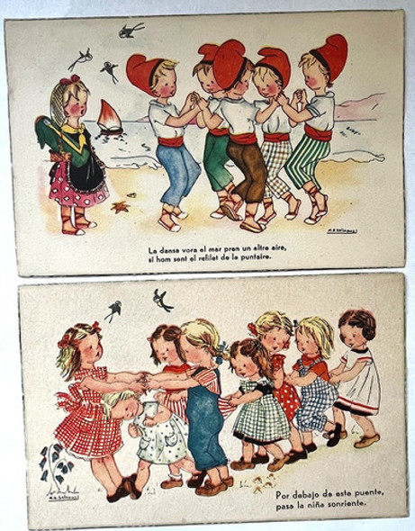 Antiguas Postales Infantiles Catalunya- España 0