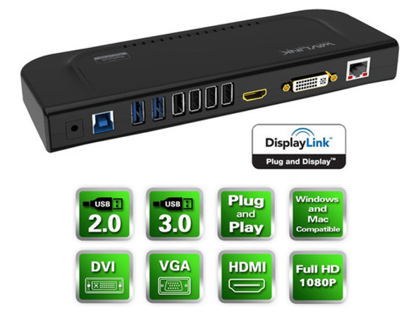 Wavlink Usb 3.0 Pantalla Dual Universal Docking Station Con 0