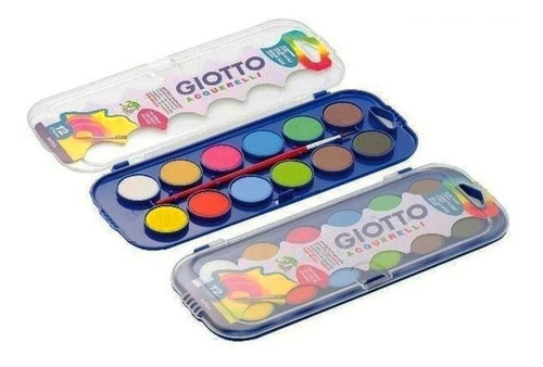 Kit Aquarela 12 Cores - Bloco Papel Canson -  Kit  Pincel 1