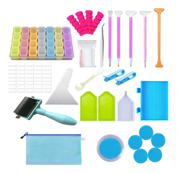 58pcs / Set Diy Diamante Pintura Caneta Bordado Ferramentas 1