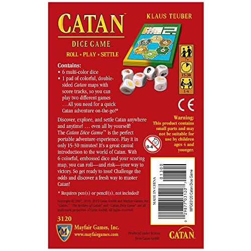Juego De Dados Catan Practico Estrategia 1-4 Jugador Ingles 1