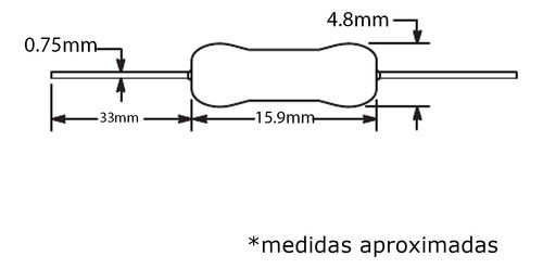 Resistencia Metal Film 3w 120 Ohm 120r 120e 5% Pack X10 1