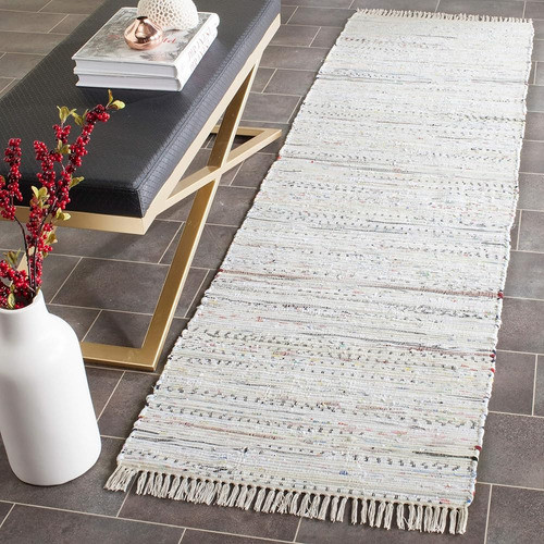 ~? Safavieh Rag Rug Collection Runner Rug - 2'3  X 6', Ivory 0