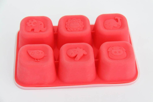 Porta Papinha Silicone Com Tampa 6 Divisórias 60ml Leão 1