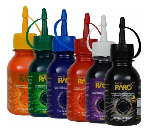 Kit 6 Tintas Frasco Aplicador 100ml 0