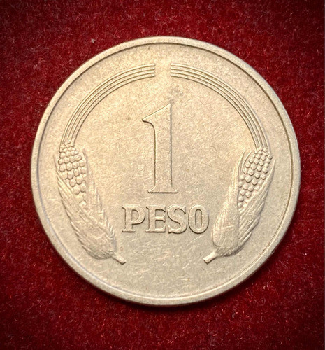 Moneda 1 Peso Colombia 1977 Km 258 Bolívar 1