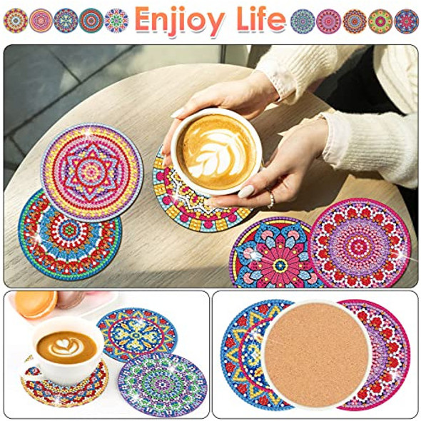 Kit Pintura De Diamante 8 Unidades Motivo: Mandalas 1